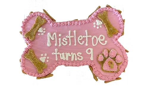 Custom DogBake dogbone celebration cake